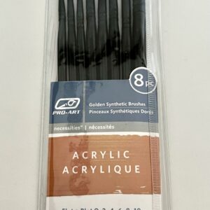 Pro-Art Acrylic Flat Brush Set - 8pc